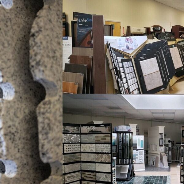 showroom and stone shop collage